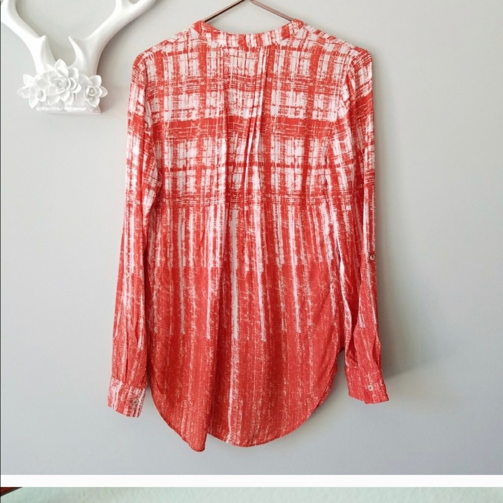 Maeve- Orange and White Calia Tunic Shirt size 8